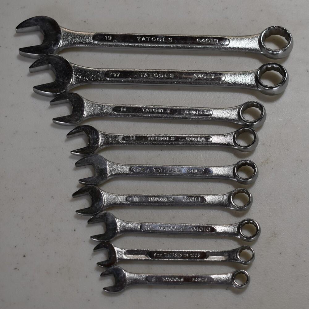 9 Piece Set of TATOOLS Metric Combination Wrenches